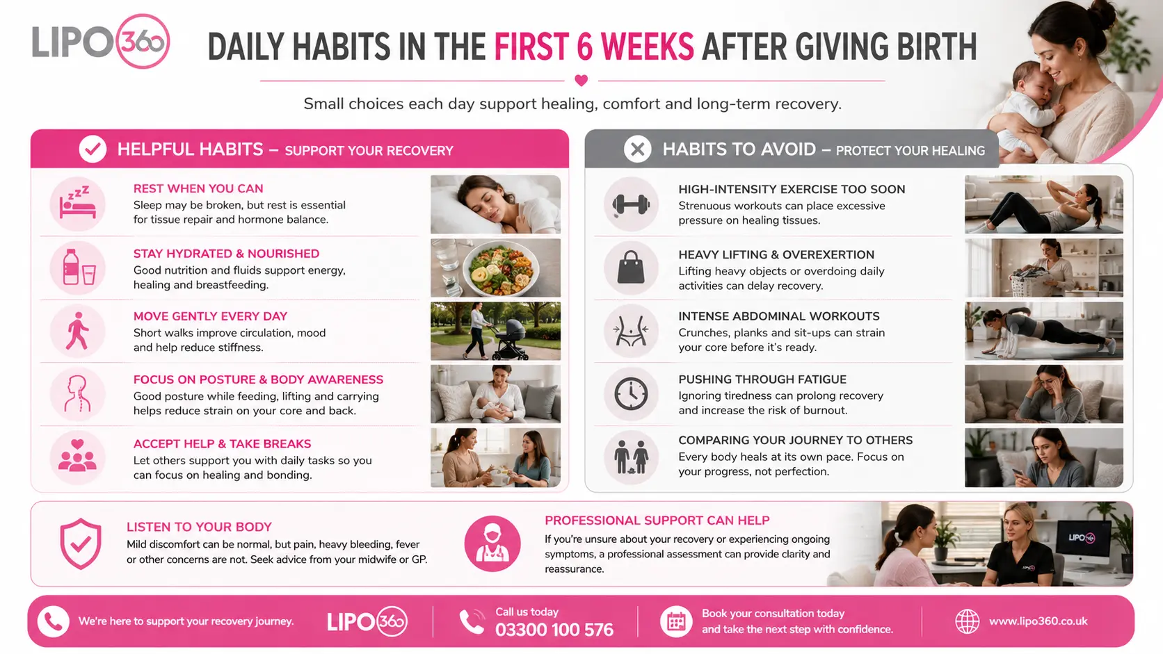 What to Do (and Avoid) in the First 6 Weeks After Giving Birth To Avoid Diastasis Recti 3 First 6 Weeks After Giving Birth To Avoid Diastasis Recti Swansea : Daily Habits in the First 6 Weeks After Giving Birth